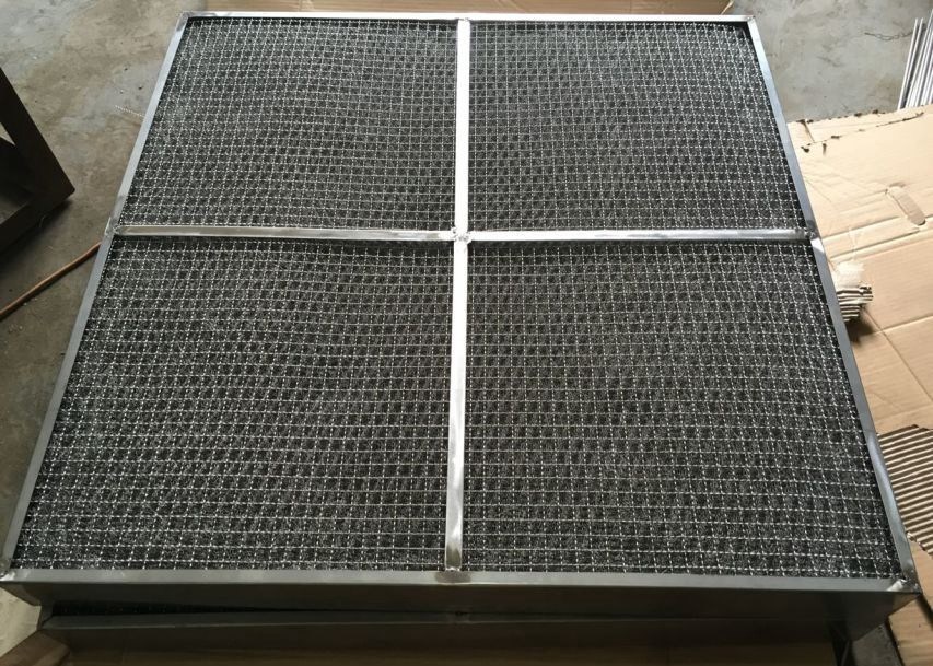 1000mm * 1000mm Air Inlet Filter Mesh Pad With Screen Grids And Plate Edge