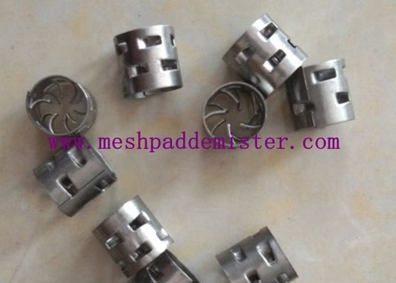 25mm 304 Metal Pall Ring Distribution Of Gas Liquid Tower Packing
