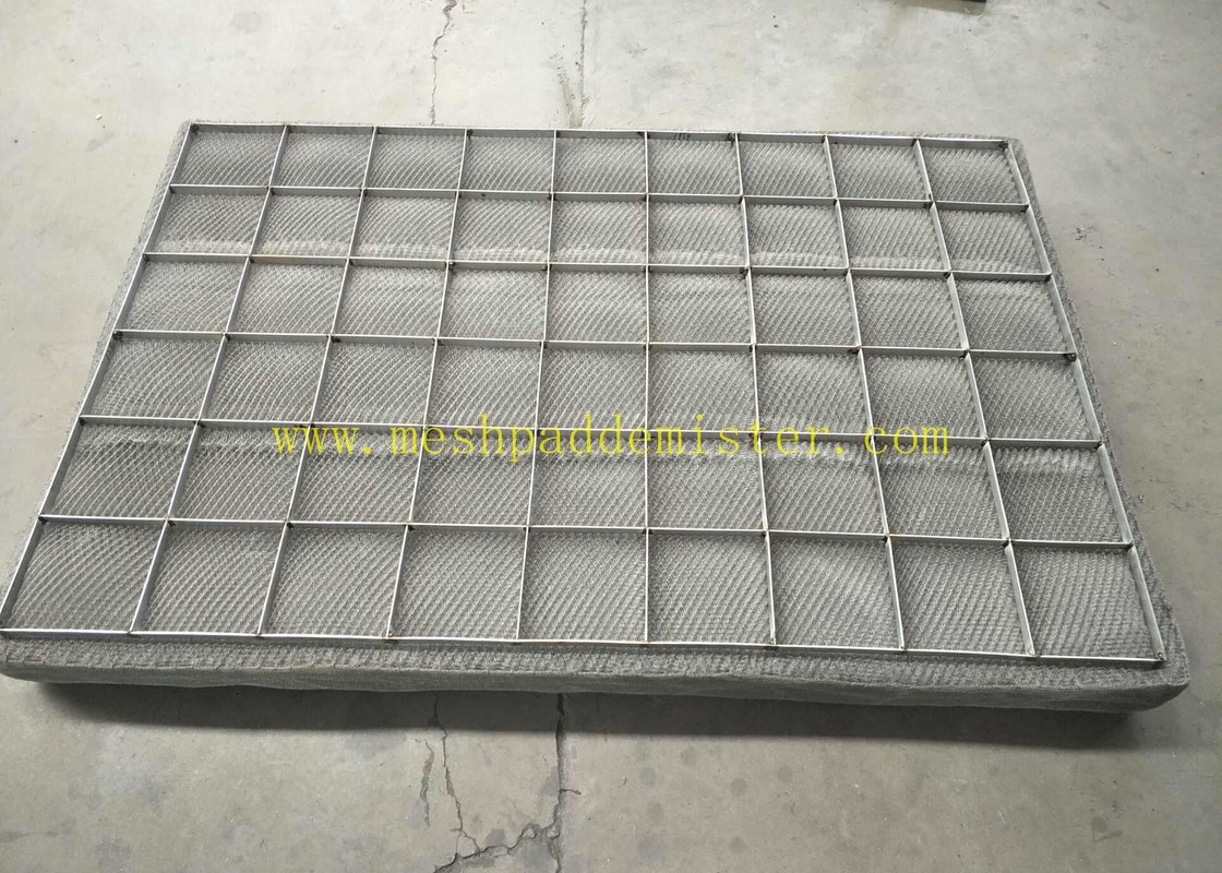 Knitted Wire Mist Eliminator Filter In Rectangular Less Pressure Drop