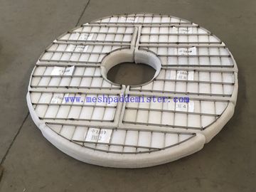 Stainless Steel Grids Enforced PTFE Mesh Pad Demister , Wire Mesh Pad 1888 Mm