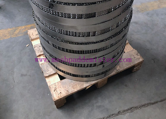 3.5y Aisi 304 Metal Plate Structured  Distillation Packing 486mm Diameter