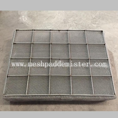 0.15mm Knitted High Density Wire Mesh Demister Pad With Bracket